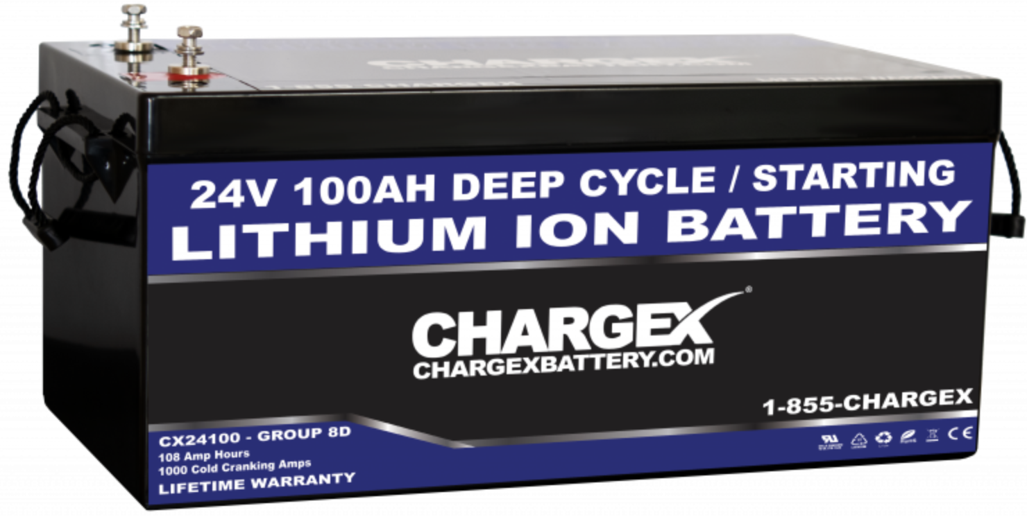 CHARGEX® 24V 100AH Lithium Iron Phosphate Battery