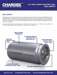 Chargex Battery Cell Safety Features Data Sheet