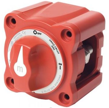 m-Series Mini On-Off Battery Switch with Knob - Red