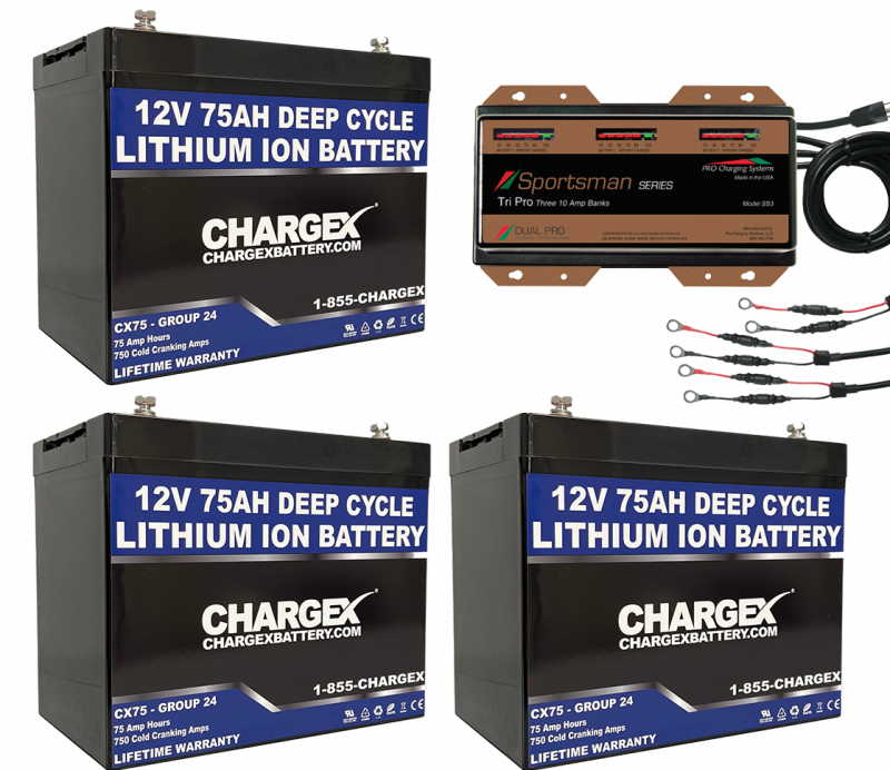 36V 75AH Lithium Ion Battery Kit Deep Cycle Marine Golf Cart RV Solar Starting CCA