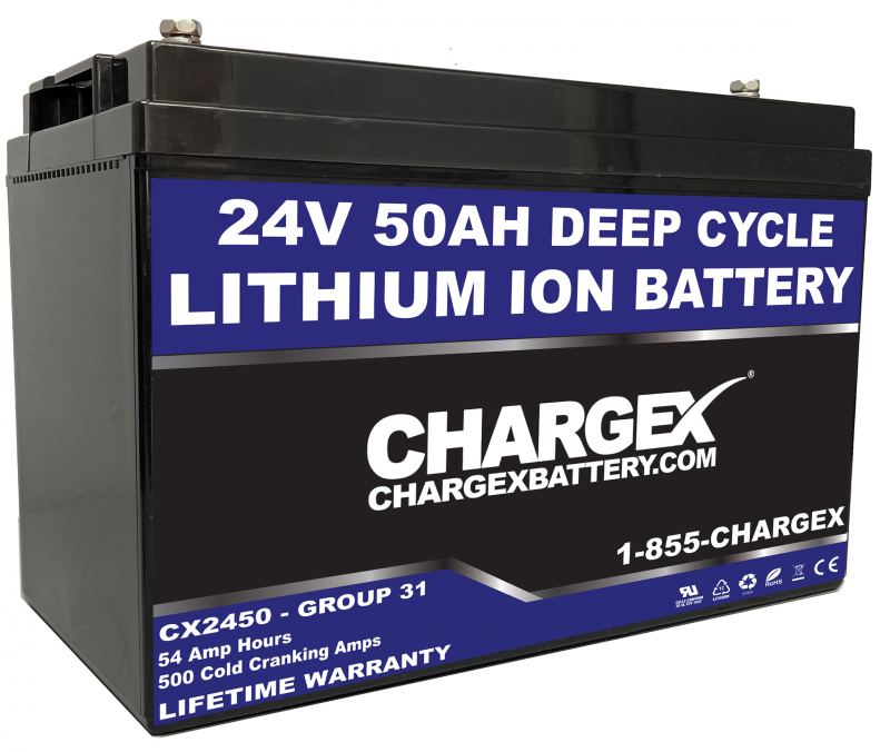 24V 50 AH Lithium Ion Battery, Deep Cycle Lithium Ion Battery