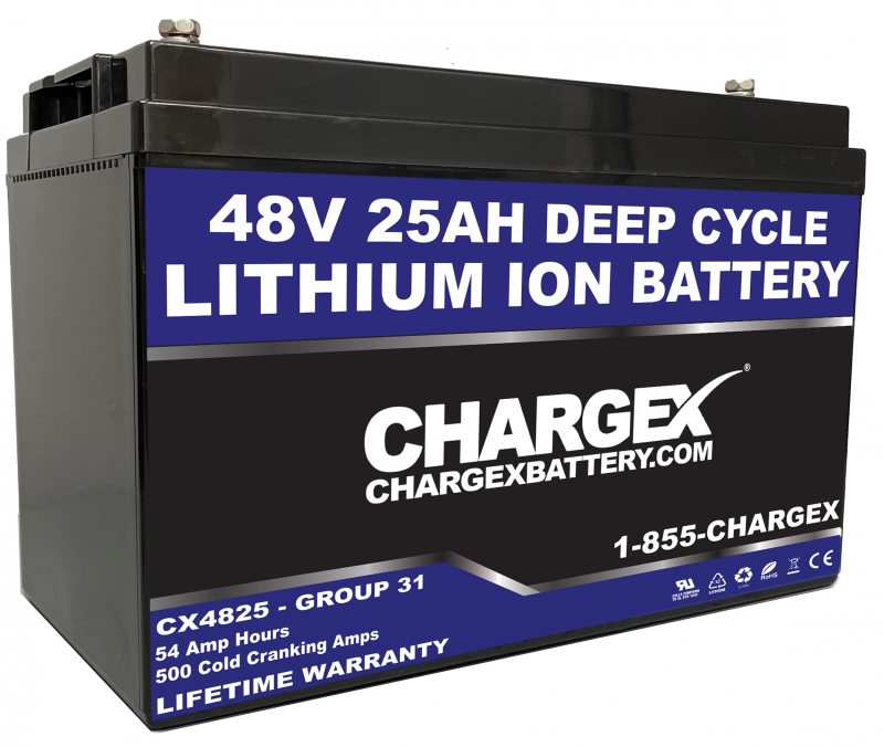 48V 25AH Group 31 Lithium Ion Battery