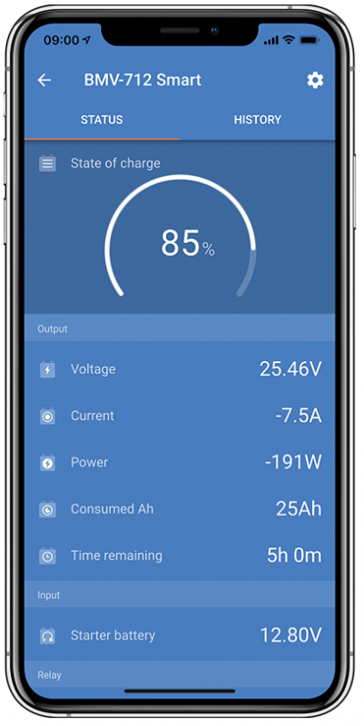 Victron BMV 712 Bluetooth Lithium Battery App