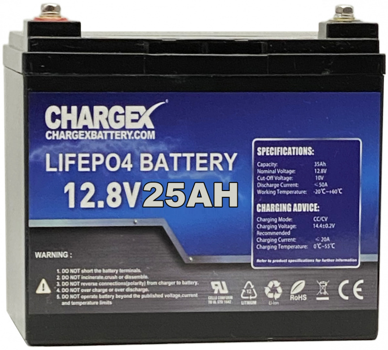 Chargex® 12V 25AH Lithium Ion Battery