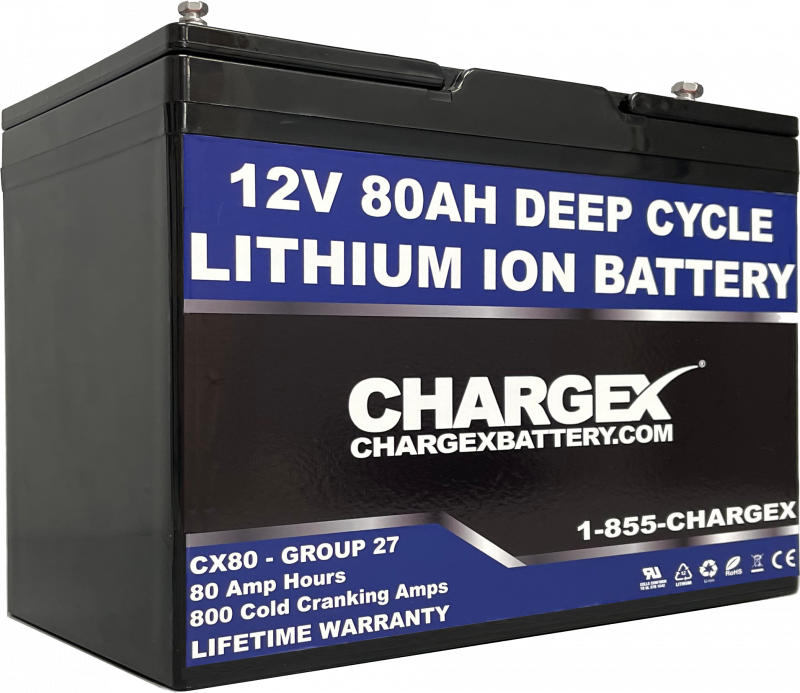 Recreational battery, 12 V, 80 Ah 