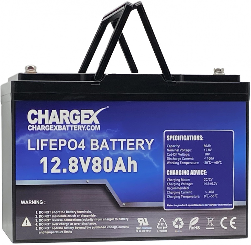 Chargex® 12V 80AH Lithium Ion Battery