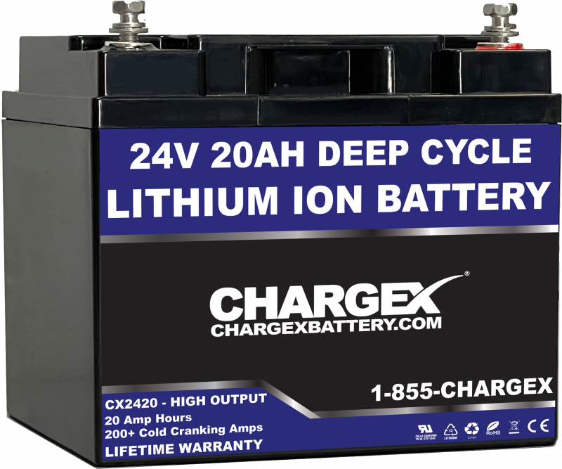 24V 20AH Lithium Ion Battery - CX2420 - CHARGEX®