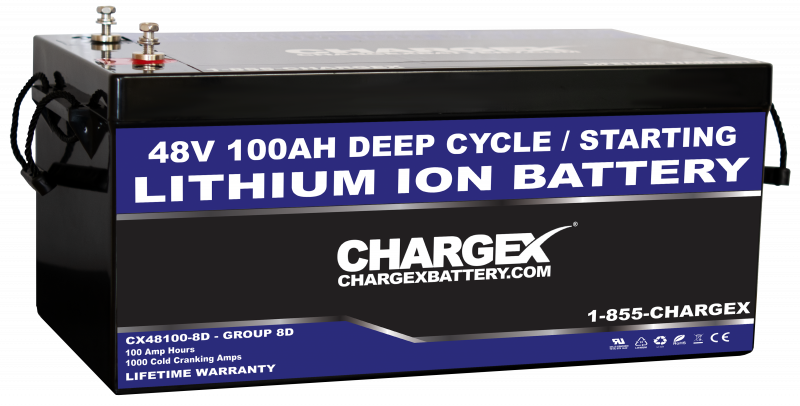 48V 100AH Group 8D Lithium Ion Battery Deep Cycle