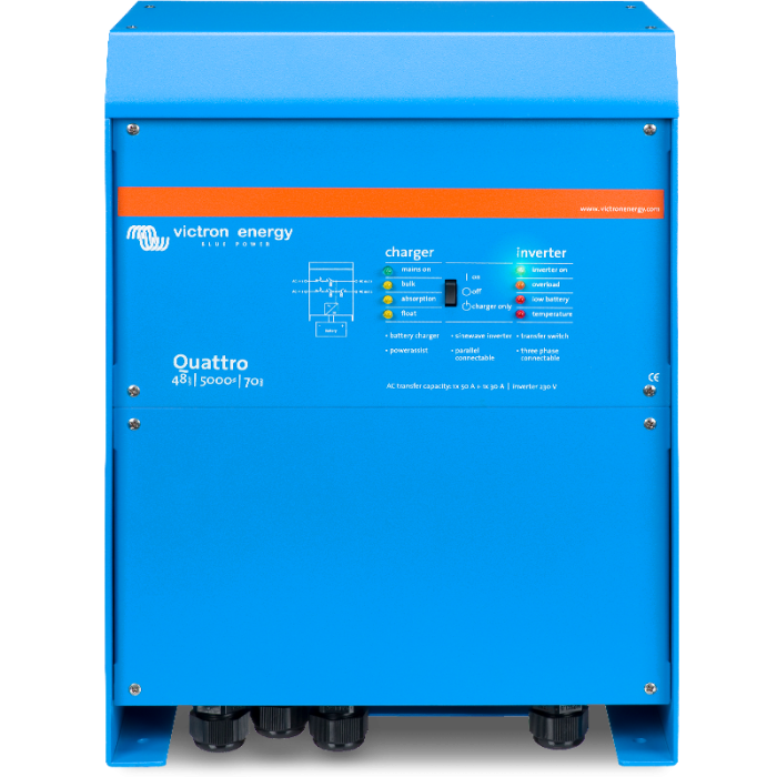 Victron Quattro 24/5000/120-100/100 120V Inverter/Charger, model QUA245023110