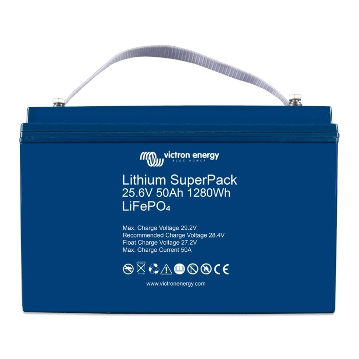 Victron Energy Lithium SuperPack 25.6V/50Ah M8 LiFePO4 Battery