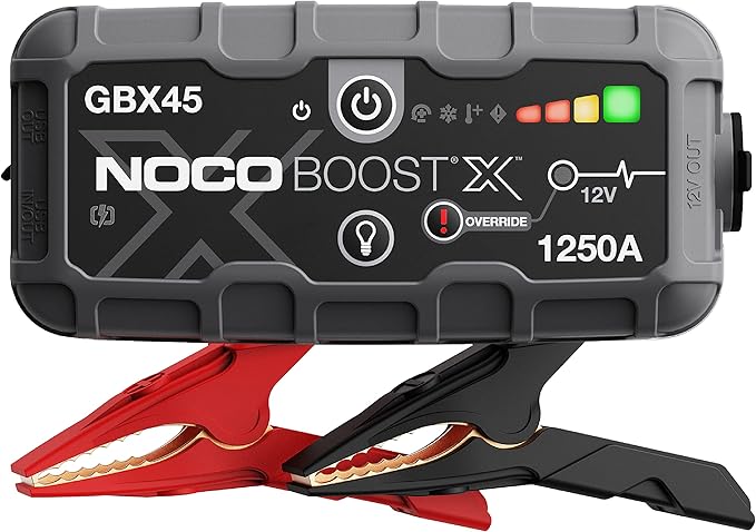 NOCO GBX45 1250A 12V Boost X UltraSafe Jump Starter with heavy-duty clamps