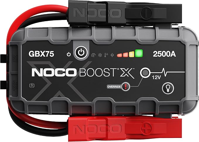NOCO GBX75 2500A 12V Boost X UltraSafe Jump Starter with heavy-duty clamps