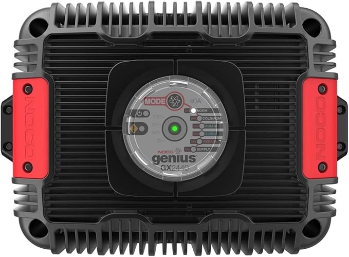 NOCO GX2440 24V 40A Industrial Battery Charger with heavy-duty clamps and cords