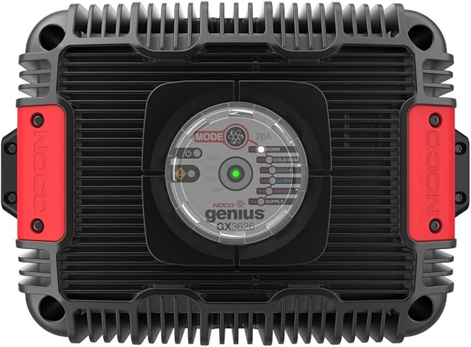 NOCO GX3626 36V 26A Industrial Battery Charger with heavy-duty clamps and cords