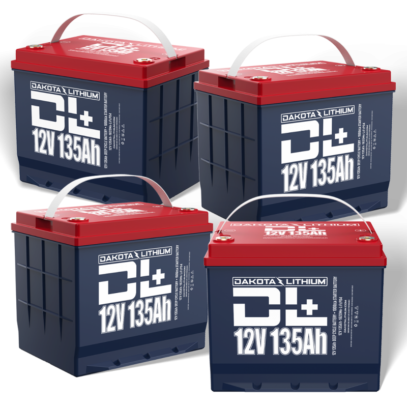 Dakota Lithium DL+ 48V 135Ah Dual Purpose LiFePO4 Golf Cart Battery Set