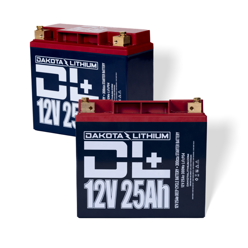 Dakota Lithium DL+ 12V 25Ah LiFePO4 Battery Twin Pack