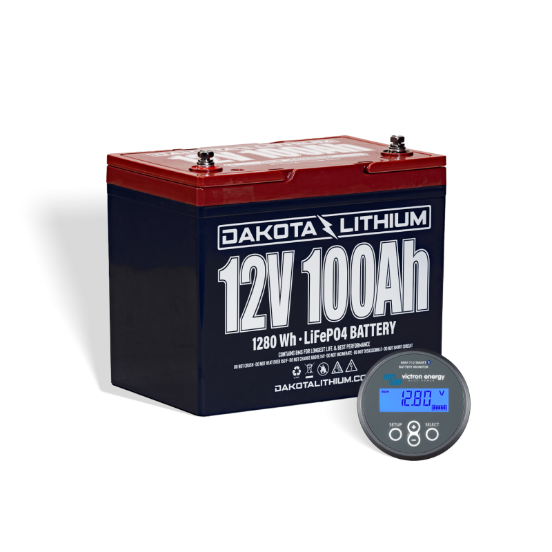 Dakota Lithium 12V 100Ah LiFePO4 Battery + Victron Smart Shunt Battery Monitor Bundle