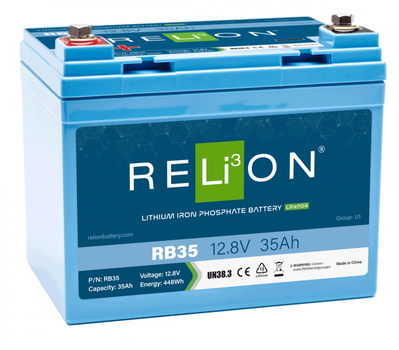 RELiON RB35 12V 35Ah LiFePO4 Deep Cycle Battery