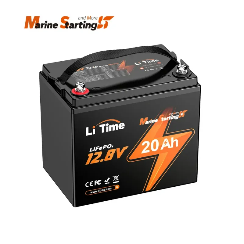 LiTime 12V 20Ah 800 CCA LiFePO4 marine starting lithium battery for boats, ATV, RV, and off-grid applications