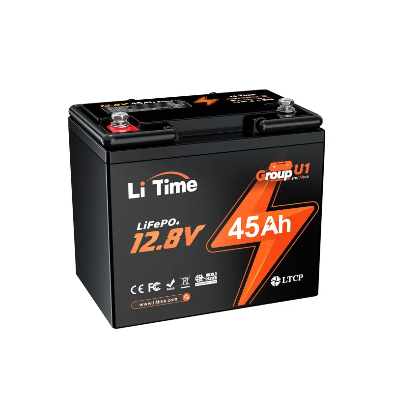 LiTime 12V 45Ah U1 LiFePO4 deep cycle lithium battery for trolling motors, wheelchairs, mobility scooters, and off-grid applications