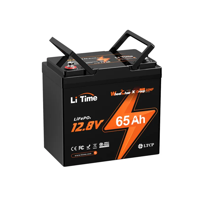 LiTime 12V 65Ah 22NF LiFePO4 deep cycle lithium battery for trolling motors, wheelchairs, mobility scooters, and off-grid applications