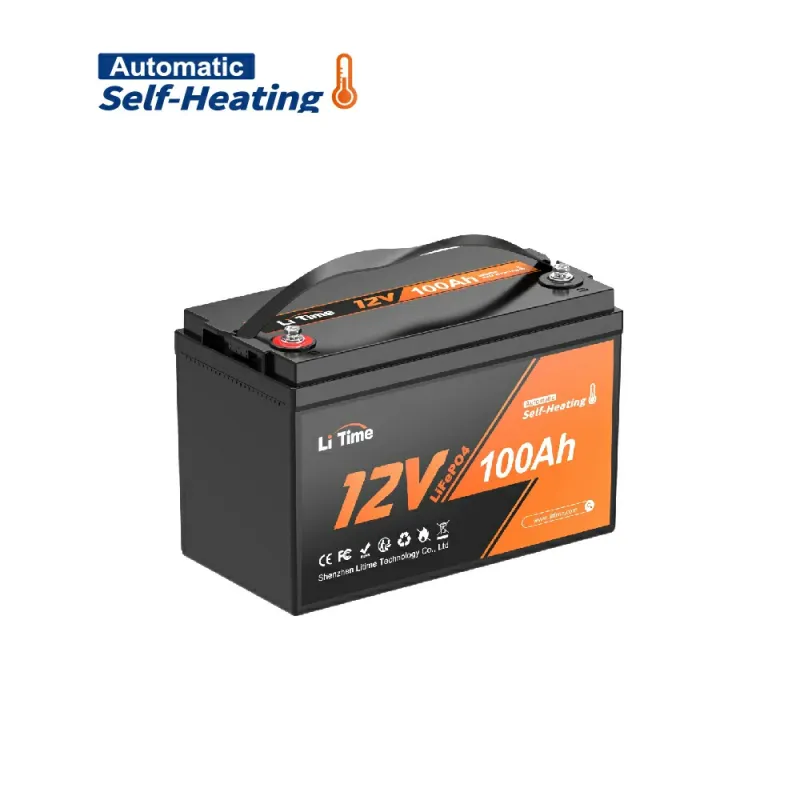 LiTime 12V 100Ah Self-Heating LiFePO4 deep cycle lithium battery Group 31 for marine, solar, RV, and off-grid applications