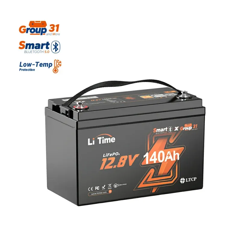 LiTime 12V 140Ah LiFePO4 Bluetooth deep cycle lithium battery Group 31 for RV, trolling motors, marine, and off-grid applications