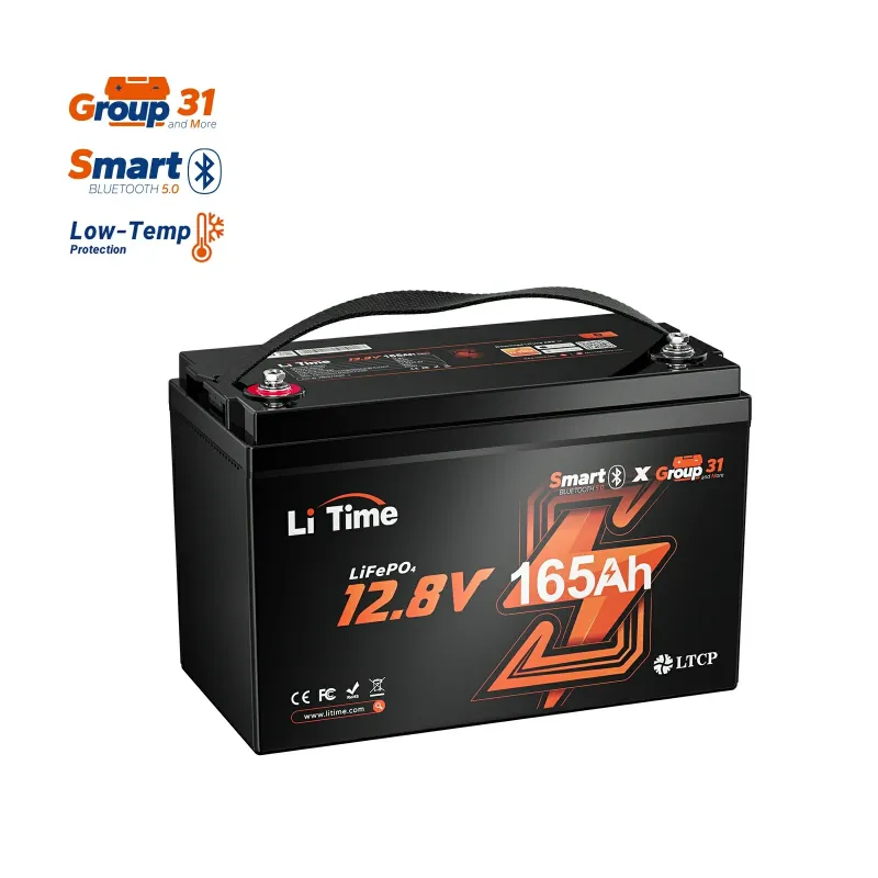 LiTime 12V 165Ah Group 31 LiFePO4 Bluetooth deep cycle lithium battery for RV, marine, solar, and off-grid applicationsLiTime 12V 165Ah Group 31 LiFePO4 Bluetooth deep cycle lithium battery for RV, marine, solar, and off-grid applications