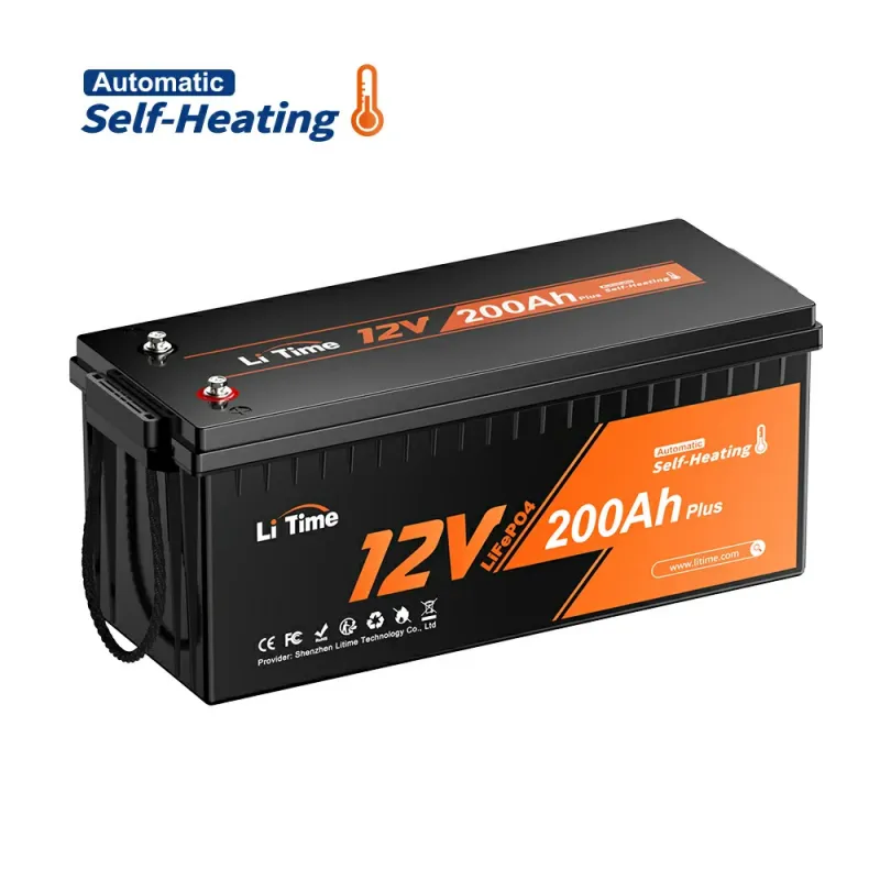 LiTime 12V 200Ah Plus Self-Heating LiFePO4 deep cycle lithium battery for marine, solar, RV, and off-grid applications