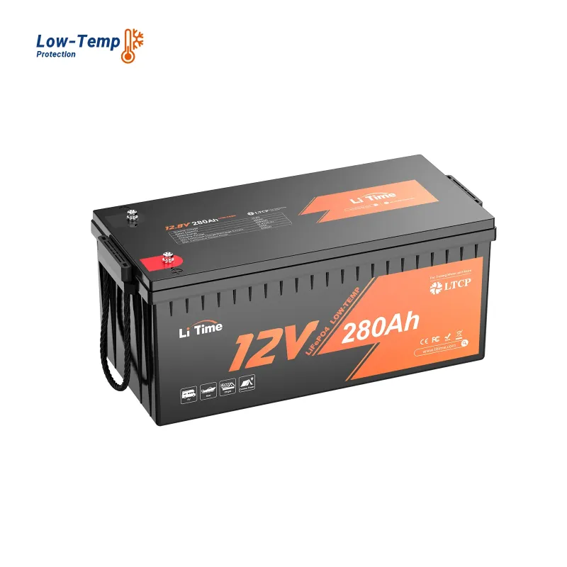 LiTime 12V 280Ah Plus LiFePO4 deep cycle lithium battery with low-temp protection for marine, solar, RV, and off-grid applications