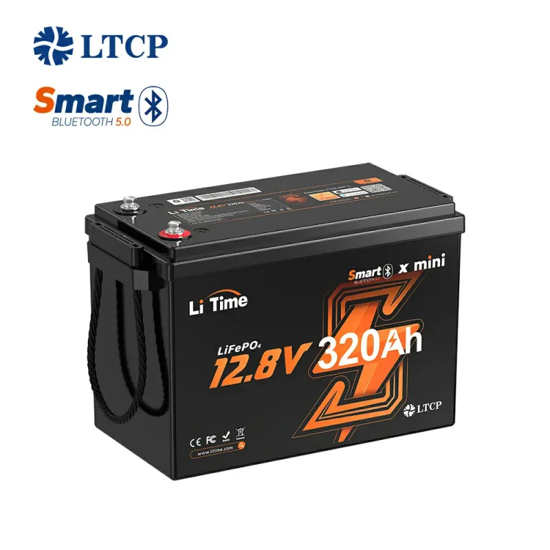 LiTime 12V 320Ah Mini LiFePO4 Bluetooth deep cycle lithium battery for RV, camping, marine, solar, and off-grid applications