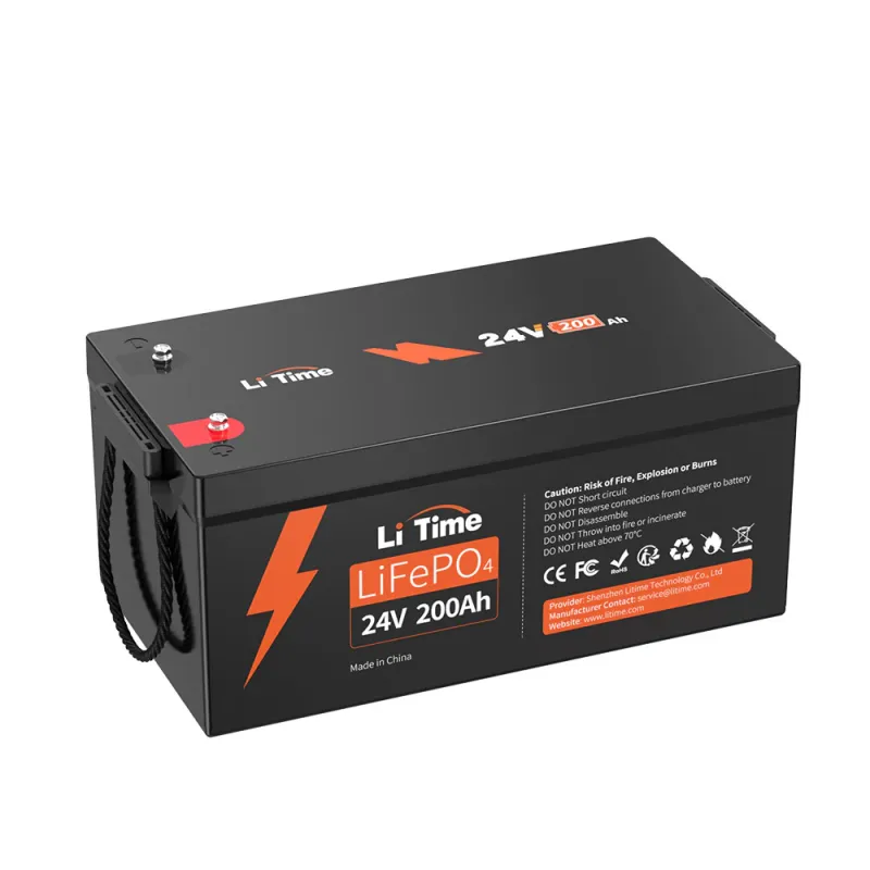 LiTime 24V 200Ah LiFePO4 deep cycle lithium battery Group 8D for marine, solar, RV, and off-grid applications