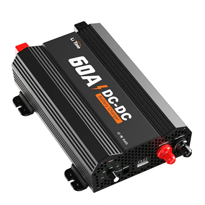 LiTime 12V 60A DC-DC smart lithium battery charger for RV, marine, trolling motors, boats, camping, and off-grid applications