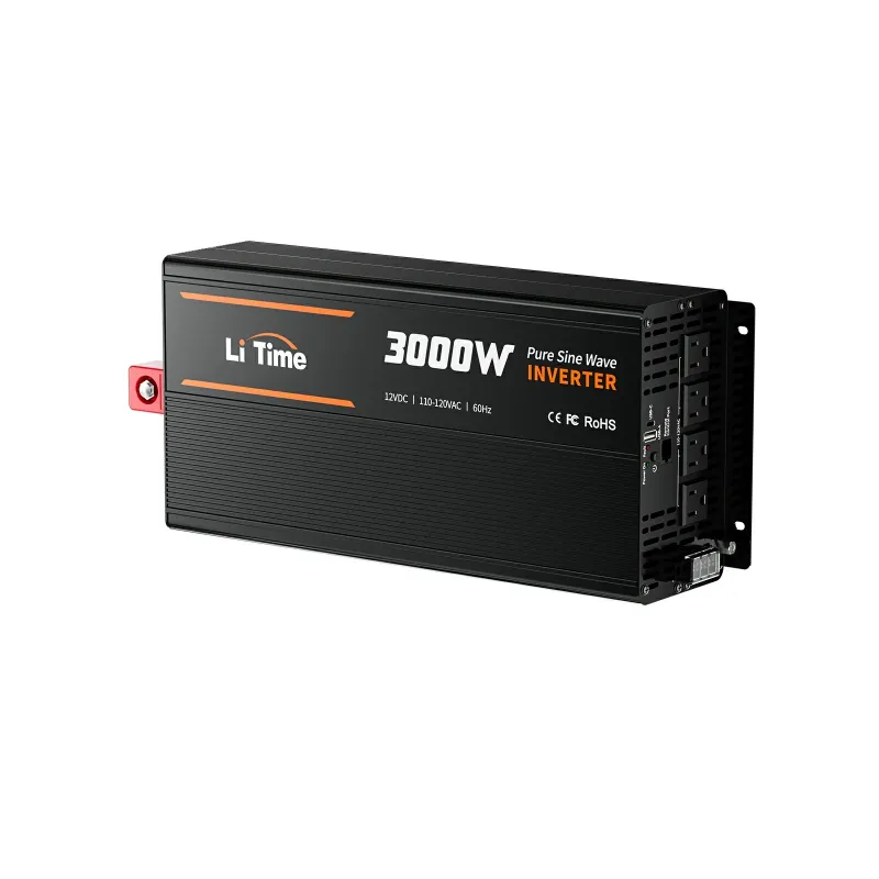LiTime 3000W 12V pure sine wave inverter with LCD monitoring for RV, solar, marine, camping, and off-grid applications