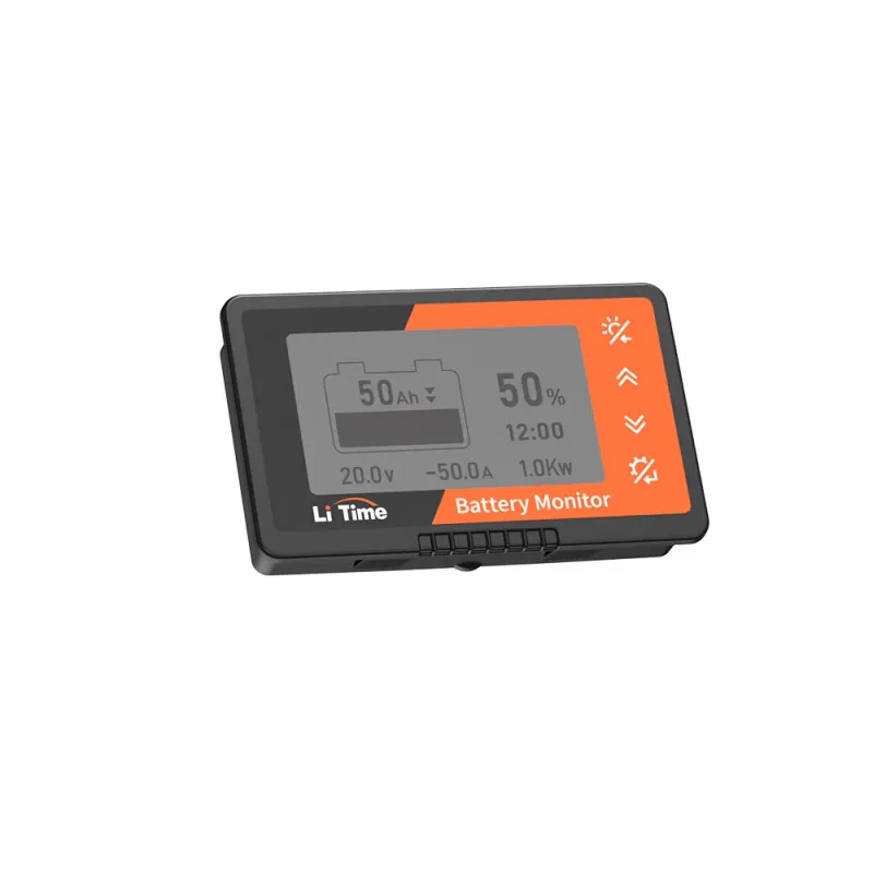 LiTime 500A smart battery monitor with shunt and Bluetooth for 12V/24V/36V/48V/60V/72V/84V/96V batteries in RV, solar, marine, and off-grid applications