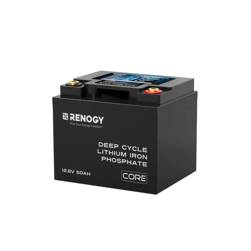 Renogy Core 12V 50Ah LiFePO4 deep cycle lithium battery for marine, solar, RV, and off-grid applications