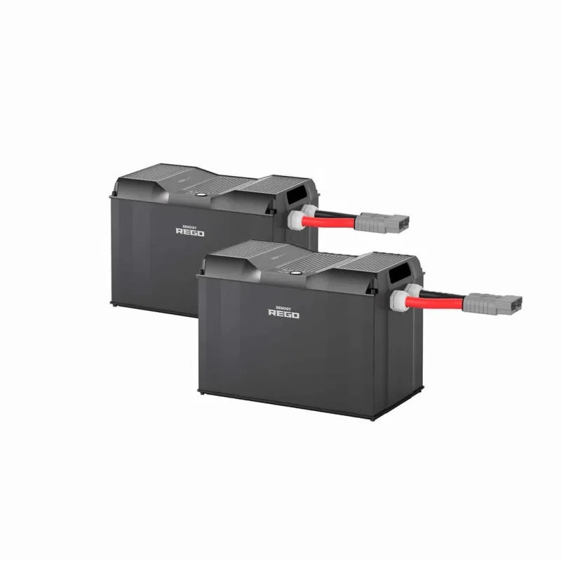 Renogy REGO 12V 400Ah Smart LiFePO4 deep cycle lithium battery with self-heating and free 60A DC-DC charger for cold weather RV, marine, solar, and off-grid applications