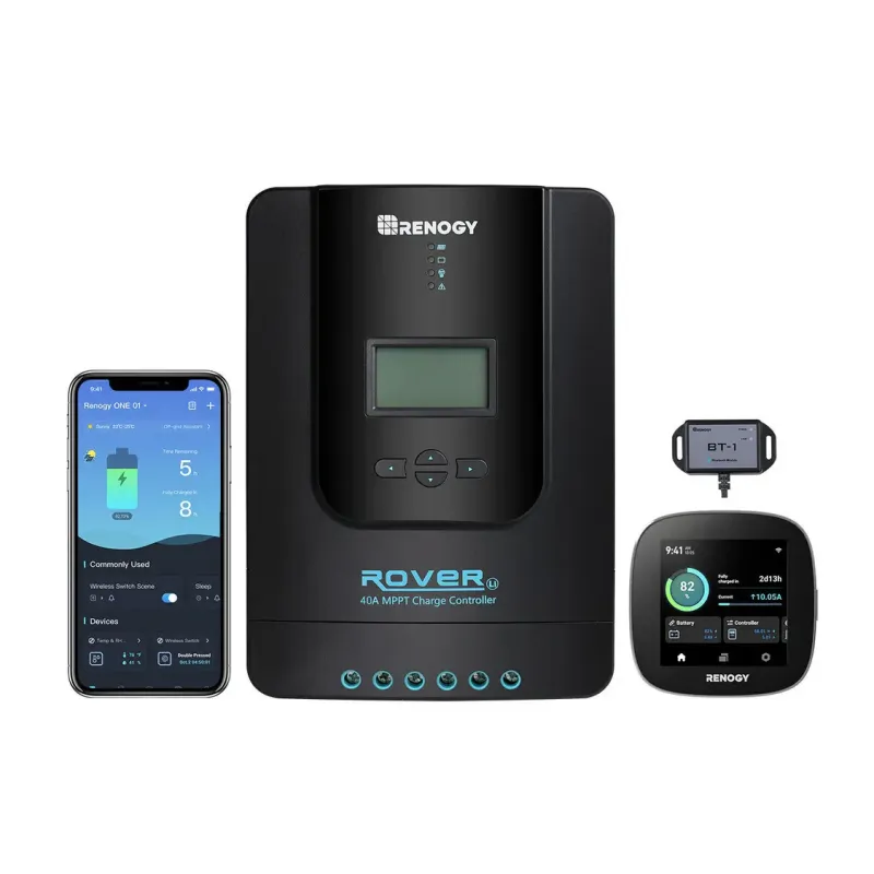 Renogy Rover Li 30A MPPT Solar Charge Controller bundled with ONE Core for lithium battery systems