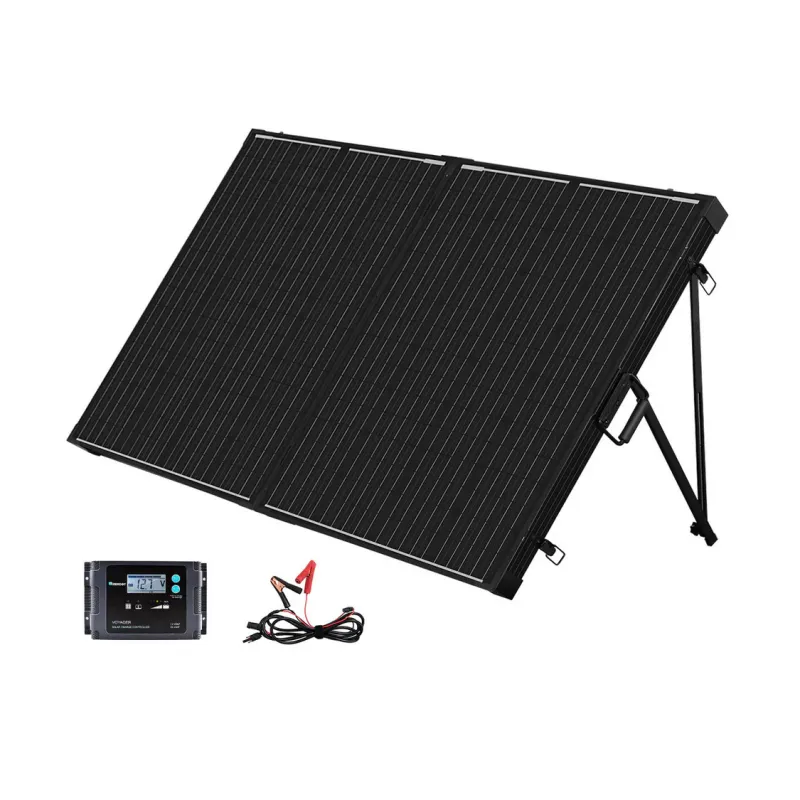 Renogy Solar Suitcase 200W 12V monocrystalline portable solar panel with Voyager charge controller for RV, camping, marine, and off-grid applications