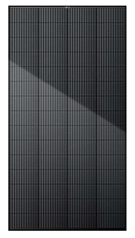 Chargex CXSP300 300W Bifacial Monocrystalline 12BB Solar Panel - Front View with Black Frame