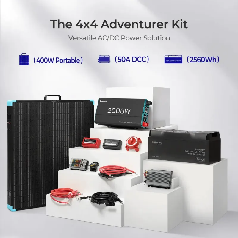 Renogy Off-road Adventurer Kit 2.56kWh integrated solar power system for off-road vehicles and camping