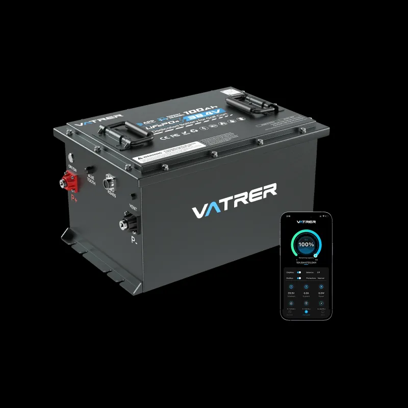Vatrer 36V 100Ah LiFePO4 golf cart battery conversion kit with 200A BMS charger and Bluetooth for EZGO TXT Club Car DS Yamaha extended range upgrade
