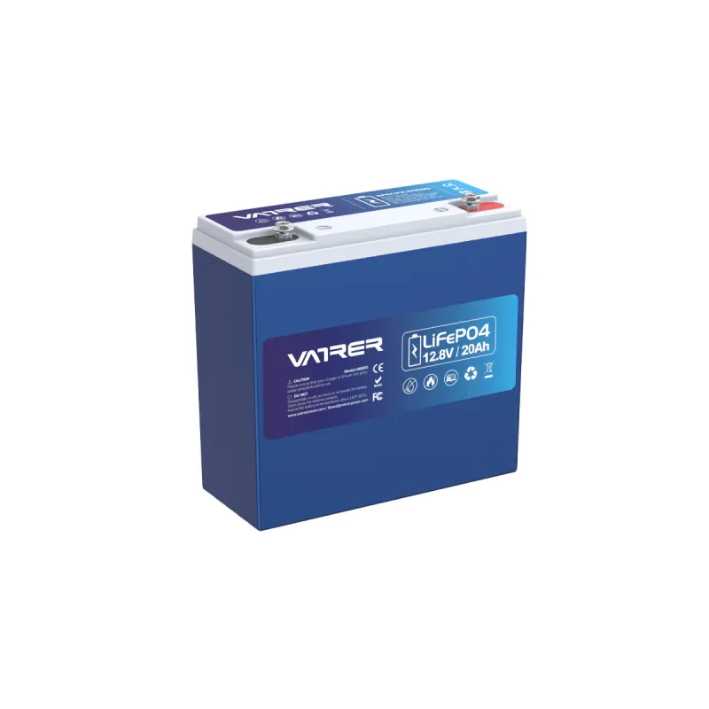 Vatrer 12V 20Ah LiFePO4 deep cycle lithium battery for kayak trolling motor fish finder portable solar ice fishing lightweight power applications