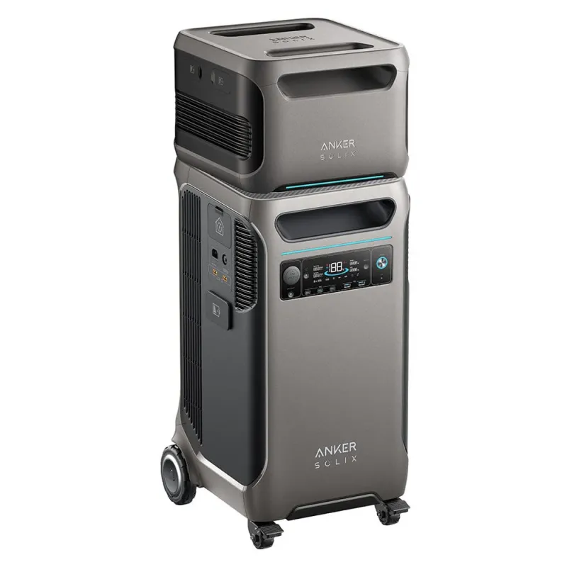 Anker SOLIX F3800 portable power station with BP3800 expansion battery 7680Wh LiFePO4 for home backup RV EV charging off-grid applications