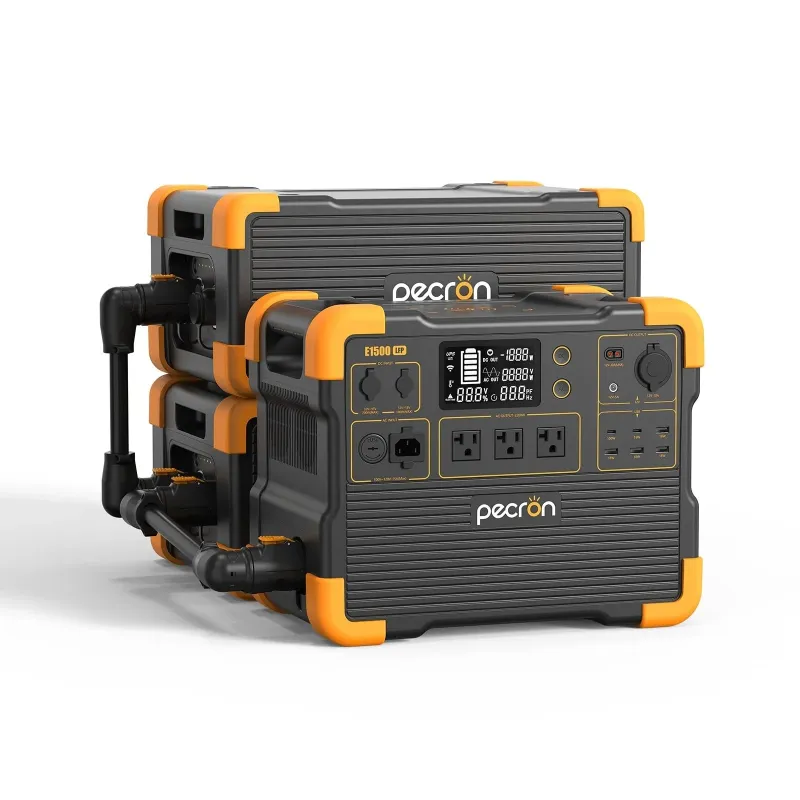 PECRON E1500LFP expandable portable power station 2200W 1536Wh LiFePO4 battery for home backup RV off-grid applications