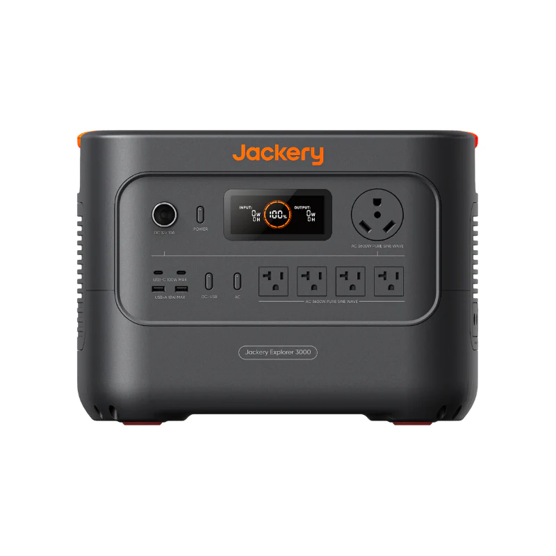 Jackery Explorer 3000 V2 portable power station 3072Wh LiFePO4 battery with 3600W output for home backup RV off-grid applications (without solar panel)