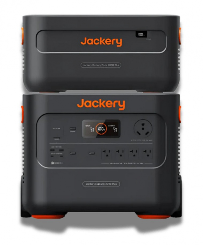 Jackery Explorer 2000 Plus portable power station 2042.8Wh LiFePO4 battery with 3000W output for camping RV home emergency backup applications