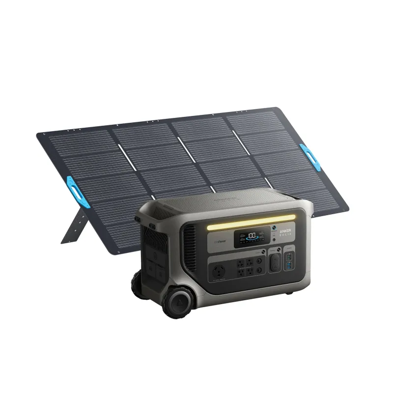 Anker SOLIX F3000 portable power station with 400W solar panel bundle 3072Wh LiFePO4 battery for home backup RV off-grid applications