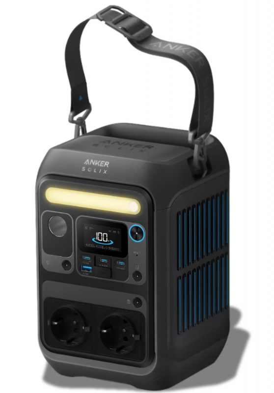 Anker SOLIX C300X portable power station 288Wh LiFePO4 battery with 300W output for camping RV home emergency backup applications