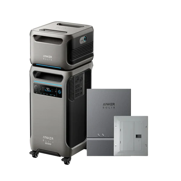 Anker SOLIX F3800 Plus portable power station with BP3800 expansion battery Home Power Panel sub panel bundle 7680Wh LiFePO4 for whole-home backup RV EV charging off-grid applications